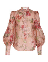 Zimmermann pink luminosity floral blouse
